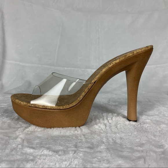 spinel size 7 nwot cork open toe heels - Picture 3 of 12